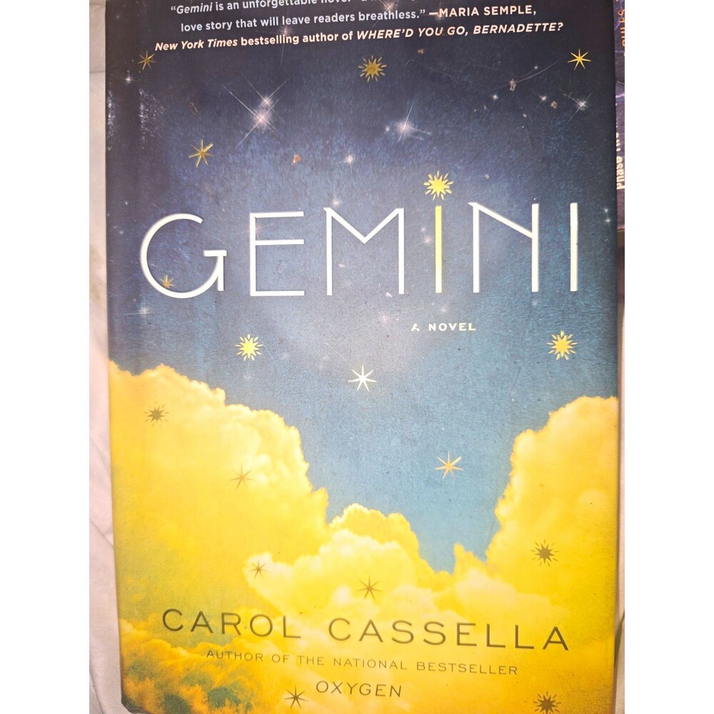 Carol Cassella Gemini Novel Hardcover 2014 Dust Jacket Simon & Schuster English